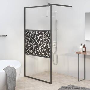 Zástěna do průchozí sprchy 100x195cm ESG / kamenný design černá 151882