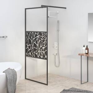 Zástěna do průchozí sprchy 90x195 cm ESG / kamenný design černá 151881