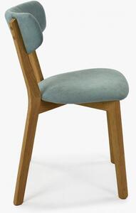 Látková židle - nohy dub, Amisa světle zelená