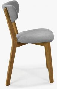 Látková židle - nohy dub, Amisa šedá