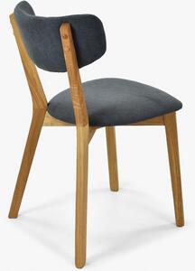 Látková židle - nohy dub, Amisa antracitová
