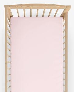 Goldea bavlněné prostěradlo do dětské postýlky - pudrově růžové 60 x 120 cm