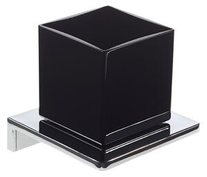 Emco Asio - nástěnný držák s pohárem, chrom + sklo černé, 132020404 - produkt z výstavky