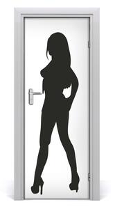 Fototapeta na dveře silueta ženy 75x205 cm