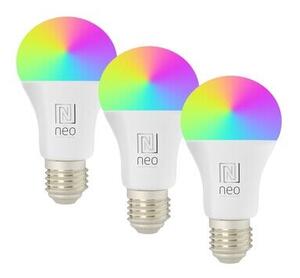 Immax 07733C NEO LITE žárovka LED E27 A60 11W/1055lm 2700-6500K RGB, bílá, 3-set