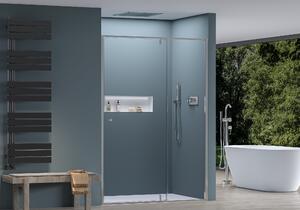 Cerano Santini, křídlové sprchové dveře 100x195 cm, 6mm čiré sklo, chromový profil, CER-CER-426205