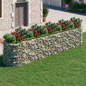 Gabionový vyvýšený záhon pozinkované železo 500 x 100 x 100 cm 152048