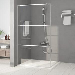 Sprchová zástěna walk-in stříbrná 115 x 195 cm čiré ESG sklo 152118