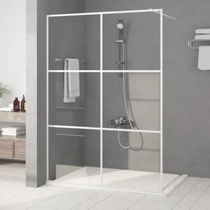 Sprchová zástěna walk-in bílá 140 x 195 cm čiré ESG sklo 152124