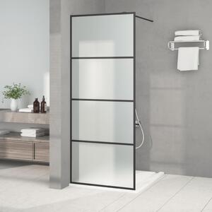 Sprchová zástěna walk-in černá 80 x 195 cm mléčné ESG sklo 152130