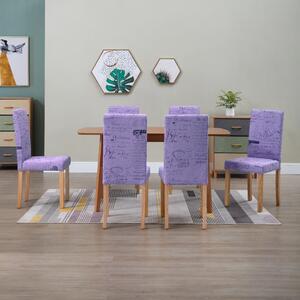 Jídelní židle 6 ks fialové textil