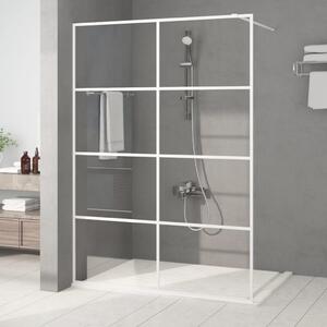 Sprchová zástěna walk-in bílá 140 x 195 cm čiré ESG sklo 152144