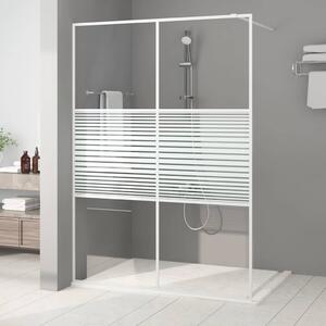 Sprchová zástěna walk-in bílá 140 x 195 cm čiré ESG sklo 152154