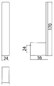 Emco Loft - Držák náhradního toaletního papíru, vertikální, černá 050513301