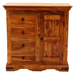 Masivní komoda z dřeva palisandr 90x90x45