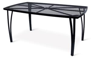 1x hranatý stůl Lana steel + 6x stohovatelná židle Lana steel