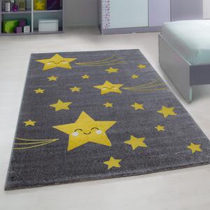 Dětský kusový koberec Kids 610 Yellow | žlutý Typ: 80x150 cm