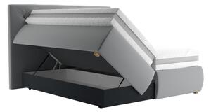 Boxspringová postel s matrací a topperem ELEN 180x200 cm šedá