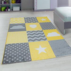 Dětský kusový koberec Kids 620 Yellow | žlutý Typ: kulatý 120 cm