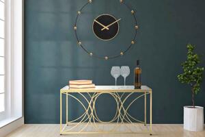 Designový konferenční stolek Parsons 90 cm stříbrný / zlatý