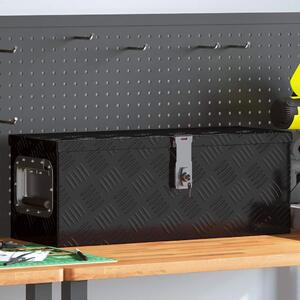 Úložný box černý 60 x 23,5 x 23 cm hliník 152249