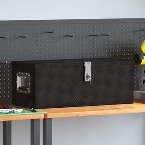 Úložný box černý 70 x 31 x 27 cm hliník 152251