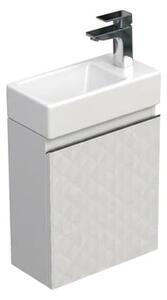 Koupelnová skříňka s umyvadlem SAT Cube Way 3D 40x47,5x20 cm bílá mat CUBE3D40DPB