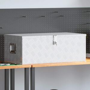 Úložný box stříbrný 90 x 47 x 33,5 cm hliník 152254