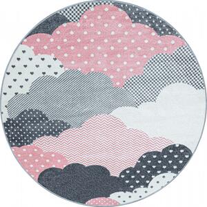 Dětský kusový koberec Bambi 820 pink kruh | Vícebarevná Typ: kulatý 120x120 cm