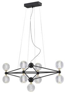 Černé závěsné LED světlo Nova Luce Belinda 96 cm