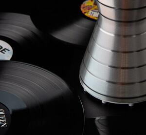 Mathmos Astro Vinyl Platinum, originální lávová lampa, 1x42W, čirá se žlutou lávou, 43cm
