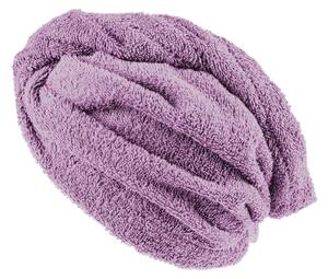 XPOSE® Froté turban na vlasy VERONA - tmavě levandulový 30x75 cm