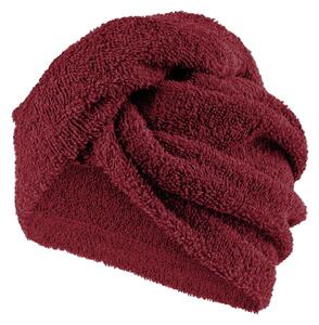 XPOSE® Froté turban na vlasy VERONA - bordó 30x75 cm