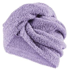 XPOSE® Froté turban na vlasy VERONA - levandulový 30x75 cm