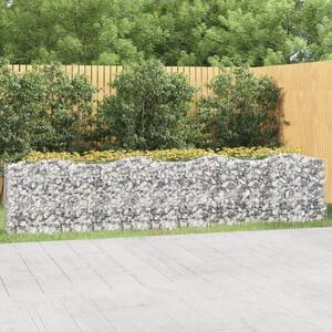 Klenutý gabion vyvýšený záhon 400x50x100 cm pozinkované železo 153547
