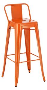 Kovová barová židle Mason - Oranžová