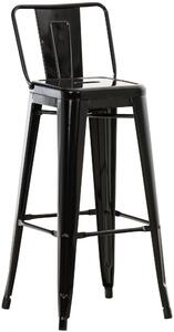 Kovová barová židle Mason - Černá