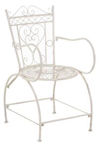 Kovová židle Sheela s područkami - Krémová antik