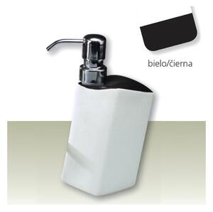 IVAB DEVA - Dávkovač tekutého mýdla volně stojící, gres černá / bílá IBDEV03 / 2