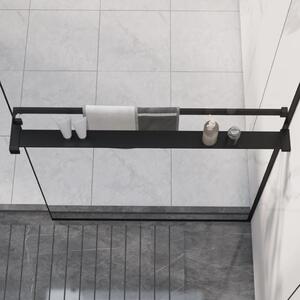 Police na stěnu průchozí sprchy černá 80 cm hliník 153615