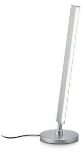 Knapstein Stolní lampa LED Kosma, matný nikl, ovládání gesty, stmívatelný, Hliník / šedá / zinek, Obývací pokoj / jídelna, Mosaz, Moderní