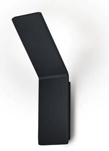 Knapstein Nástěnné svítidlo Ava LED, černé, hliník, 1 světlo, stmívatelný, Černá, Obývací pokoj / jídelna, Hliník, Moderní