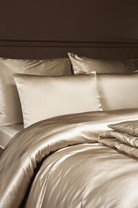 Povlečení Silk Taupe 100% Hedvábí povlak 40/40