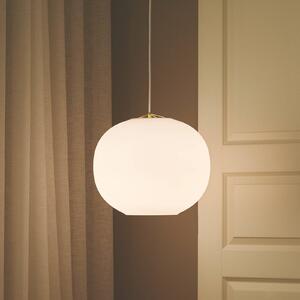 DFTP by Nordlux Závěsné svítidlo Navone, bílé, sklo, Ø 40 cm, 1 světlo, stmívatelný, Bílá / opál, Obývací pokoj / jídelna, Sklo