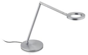 Knapstein Stolní lampa LED Tessa-T, matný nikl, ovládání gesty, stmívatelný, Hliník / šedá / zinek, Pracovna / kancelář, Mosaz, Moderní
