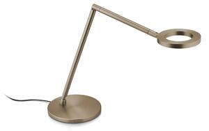 Knapstein Stolní lampa LED Tessa-T, bronzový efekt, ovládání gesty, stmívatelný, Bronz / starožitná mosaz, Pracovna / kancelář, Mosaz, Moderní