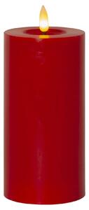 LED svíčka Flamme Flow Pillar Red 17,5 cm