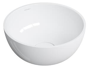Omnires Shell M+ umyvadlo 35x35 cm kulatý na pult bílá SHELL350UNBP