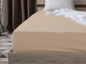 Jersey prostěradlo BASIC béžové 90 x 200 cm