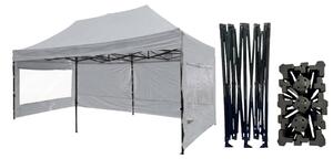 TENTino Nůžkový párty stan 3x6 m /6 noh STEEL HEXAGON Barva opláštění (Zvolte variantu): 5A - ŠEDÁ
